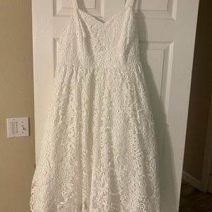 Torrid CROCHET LACE SWEETHEART MIDI DRESS - LACE WHITE SIZE 1 (16-18) NWT